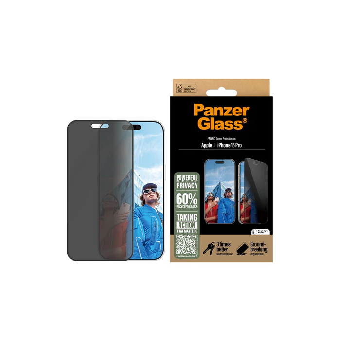 Folie Sticla Privacy PanzerGlass UWF pentru iPhone 15 Plus/16 Plus thumb