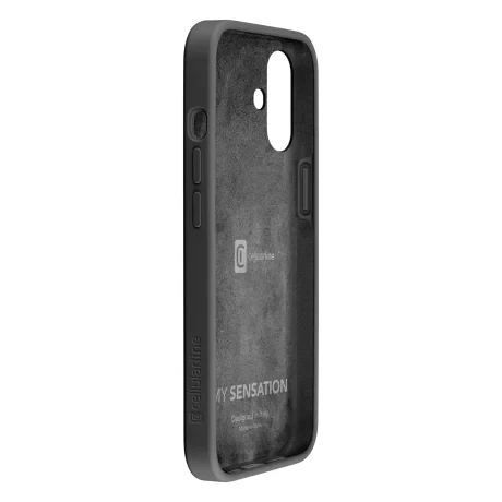 Husa Spate Cellularline Sensation pentru iPhone 16 Negru