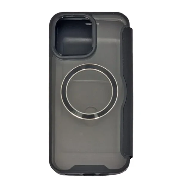 Husa Book MagSafe pentru iPhone 15 Pro Max Negru