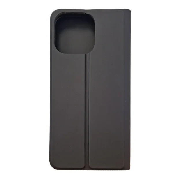 Husa Book Silicon Flip pentru iPhone 15 Pro Negru