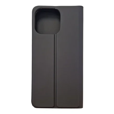 Husa Book Silicon Flip pentru iPhone 15 Negru