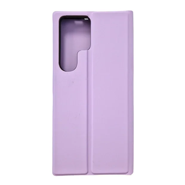 Husa Book Silicon Flip pentru Samsung Galaxy S24 Ultra Roz/Mov