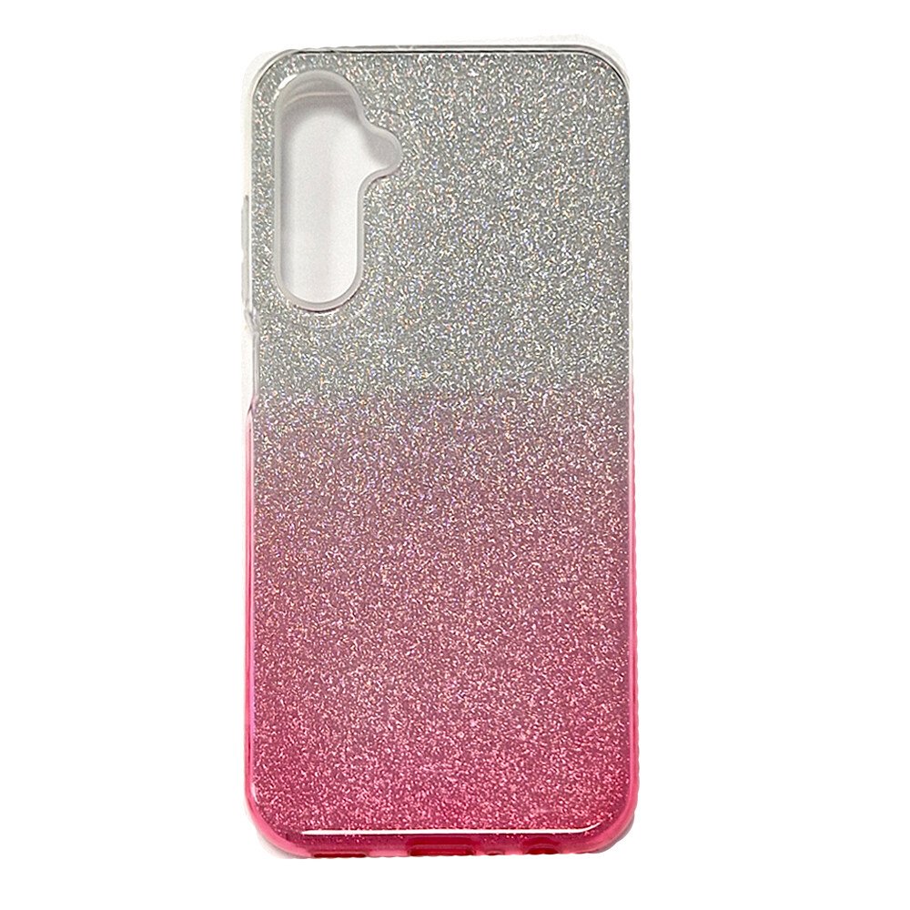 Husa Spate Fashion Glitter pentru Samsung Galaxy A25, Roz/Argintiu thumb