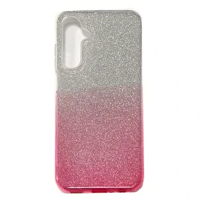 Husa Spate Fashion Glitter pentru Samsung Galaxy A25, Roz/Argintiu