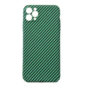 Husa Spate Hard Carbon Fiber pentru iPhone 12 Verde