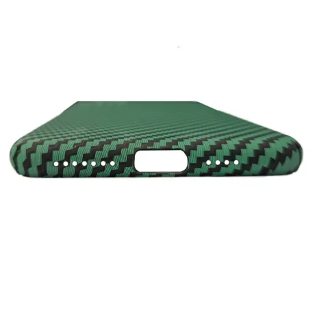 Husa Spate Hard Carbon Fiber pentru iPhone 12 Verde