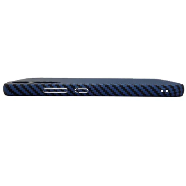 Husa Spate Hard Carbon Fiber pentru Samsung Galaxy A34 5G Albastru