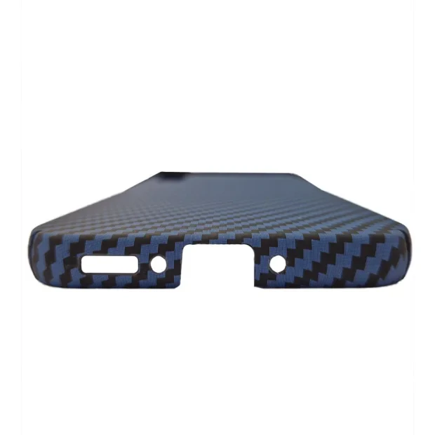 Husa Spate Hard Carbon Fiber pentru Samsung Galaxy A34 5G Albastru