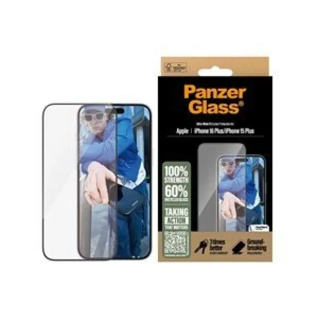 Folie Sticla PanzerGlass Safe UWF pentru iPhone 15 Plus/16 Plus