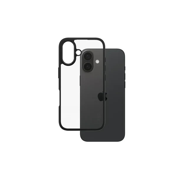 Husa Spate PanzerGlass Hard Care pentru iPhone 16 Transparent/Negru