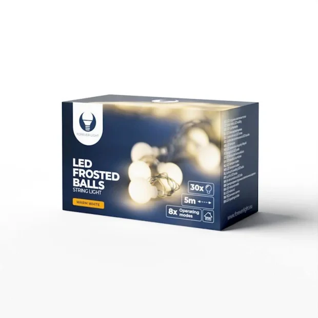 Banda Led Forever 30 Globuri, 5m, 230V FB51, Lumina Calda