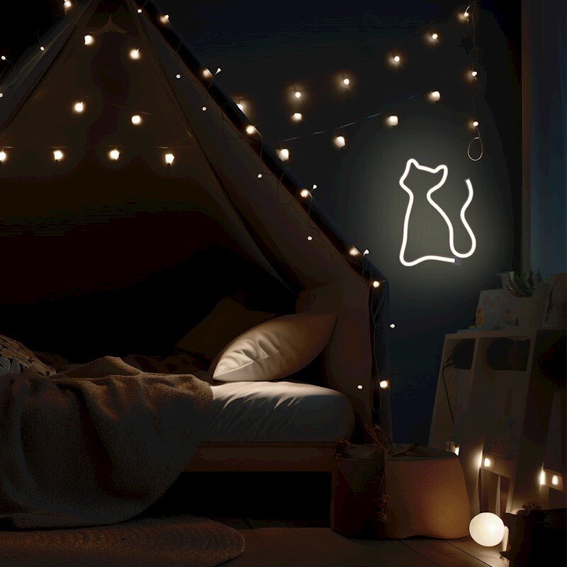 Lampa led Neon Forever cu Usb-A FLNE04 Pisica Galben thumb