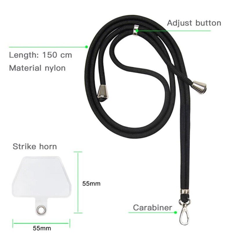 Snsur Universal textil pentru Telefon, Negru thumb