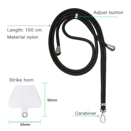 Snsur Universal textil pentru Telefon, Negru