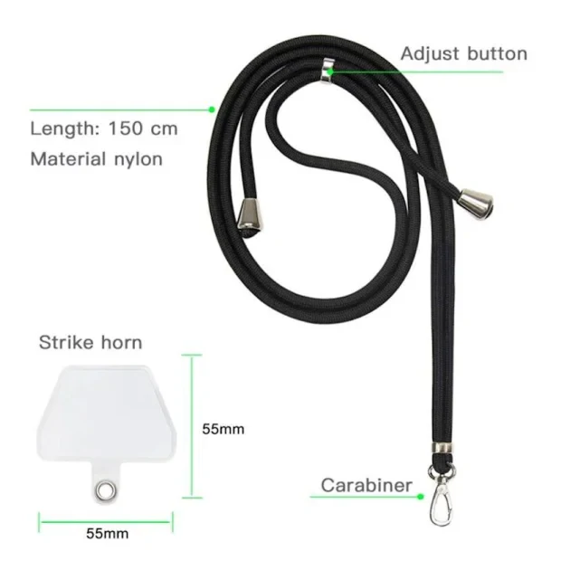 Snsur Universal textil pentru Telefon, Negru