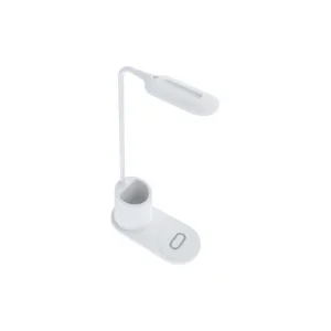 Lampa led pentru Birou cu Incarcare Rapida  Wireless QI W600 10W Alb