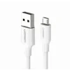 Cablu alimentare si date Ugreen US389 fast charging USB 2.0 (T) la Micro-USB (T) 0.5m alb