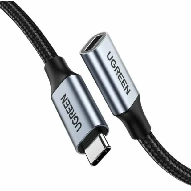 Cablu USB Type-C Ugreen prelungitor, &quot;US372&quot; USB Type-C (T) la USB Type-C (M), 1m, gri, &quot;30205&quot;