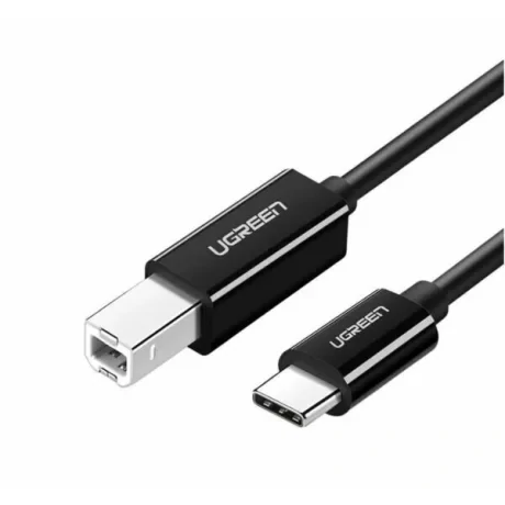 Cablu USB Ugreen pt. imprimanta, &quot;US241&quot; USB Type-C (T) la USB 2.0 Type-B (T), 1m, negru, &quot;80811&quot;