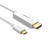 Cablu video Ugreen, &quot;MM121&quot; USB Type-C (T) la HDMI (T), rezolutie maxima 4K UHD (3840 x 2160) la 60 Hz, 1.5m, ABS, alb &quot;30841&quot;