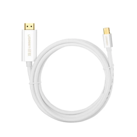 Cablu video Ugreen, &quot;MM121&quot; USB Type-C (T) la HDMI (T), rezolutie maxima 4K UHD (3840 x 2160) la 60 Hz, 1.5m, ABS, alb &quot;30841&quot;