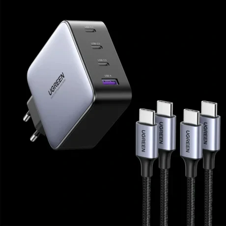 Incarcator Retea Ugreen Nexode CD289 QC 140W GaN 1 x USB 2 x USB Tpe-C Negru