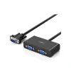 Splitter video Ugreen, &quot;40254&quot; 1 x VGA (T) la 2 x VGA (M), rezolutie full HD 1920 x 1440 la 60Hz negru, &quot;20918&quot;