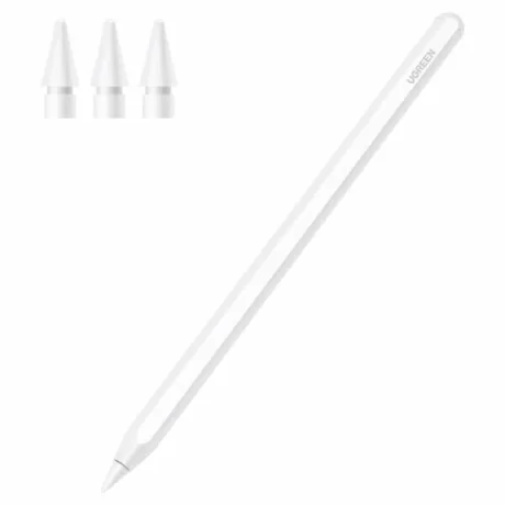 Touch Pen Ugreen, indicator LED, baterie li-ion, incarcare magnetica wireless, compatibil Ipad, alb &quot;15910&quot;