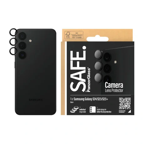 Folie Sticla Camera PanzerGlass Safe pentru Samsung S24 /S23/ S23 Plus Negru