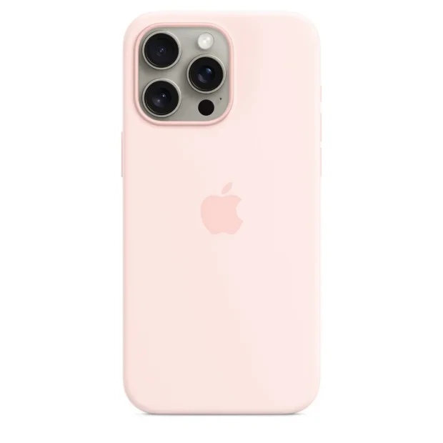 Husa Spate Apple Silicon MagSafe pentru iPhone 15 Pro Max MT1U3ZM/A Roz