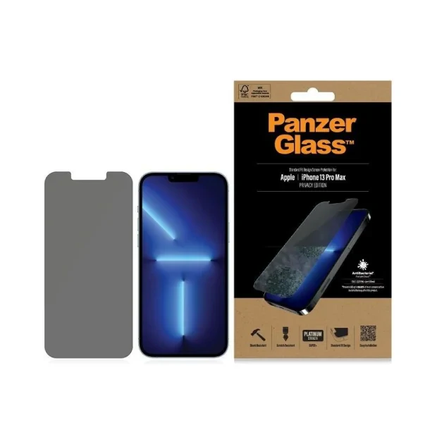 Folie Sticla Privacy PanzerGlass pentru iPhone 13 Pro Max Negru