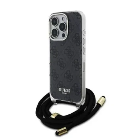 Husa Spate cu Curea Guess IML 4G pentru iPhone 16 Pro Max Negru