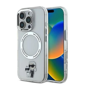 Husa Karl Lagerfeld IML Karl si Choupette MagSafe pentru iPhone 16 Pro, Transparent thumb