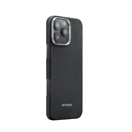 Husa Spate Pitaka Slim MagEz Aramid pentru iPhone 16 Pro Max Negru/Gri