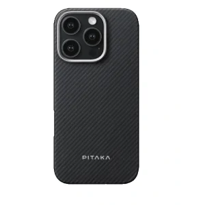 Husa Spate Pitaka Slim MagEz Aramid pentru iPhone 16 Pro Max Negru/Gri