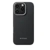 Husa Spate Pitaka Slim MagEz Aramid pentru iPhone 16 Pro Negru/Gri