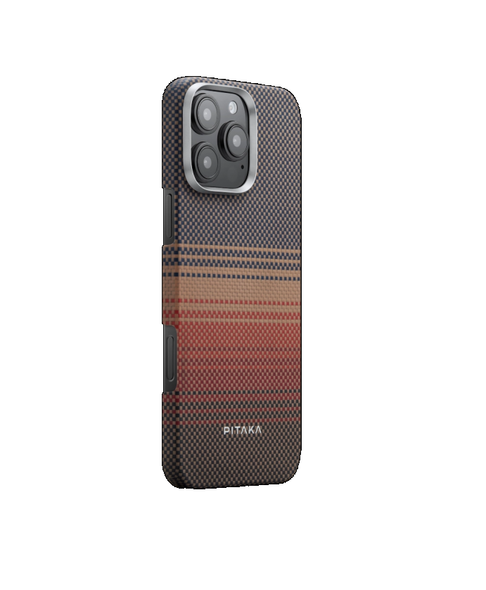 Husa Spate Pitaka Tactile Woven MagEz Aramid pentru iPhone 16 Pro Maro thumb