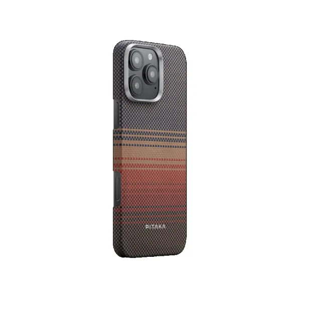 Husa Spate Pitaka Tactile Woven MagEz Aramid pentru iPhone 16 Pro Max Maro