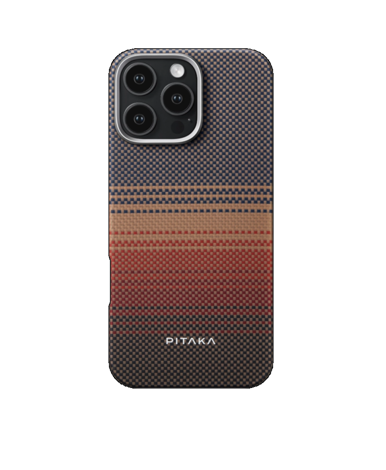 Husa Spate Pitaka Tactile Woven MagEz Aramid pentru iPhone 16 Pro Max Maro thumb