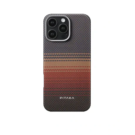 Husa Spate Pitaka Tactile Woven MagEz Aramid pentru iPhone 16 Pro Max Maro