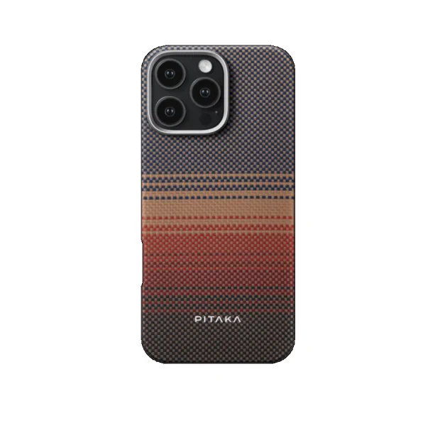 Husa Spate Pitaka Tactile Woven MagEz Aramid pentru iPhone 16 Pro Max Maro