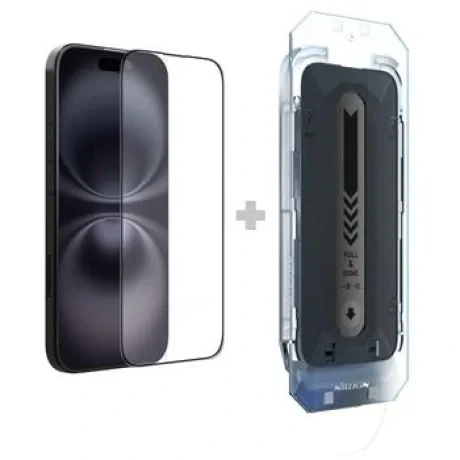 Folie sticla Nillkin Tempered Glass 2.5D CP+ PRO Black pentru Apple iPhone 16 Plus (cu aplicator)