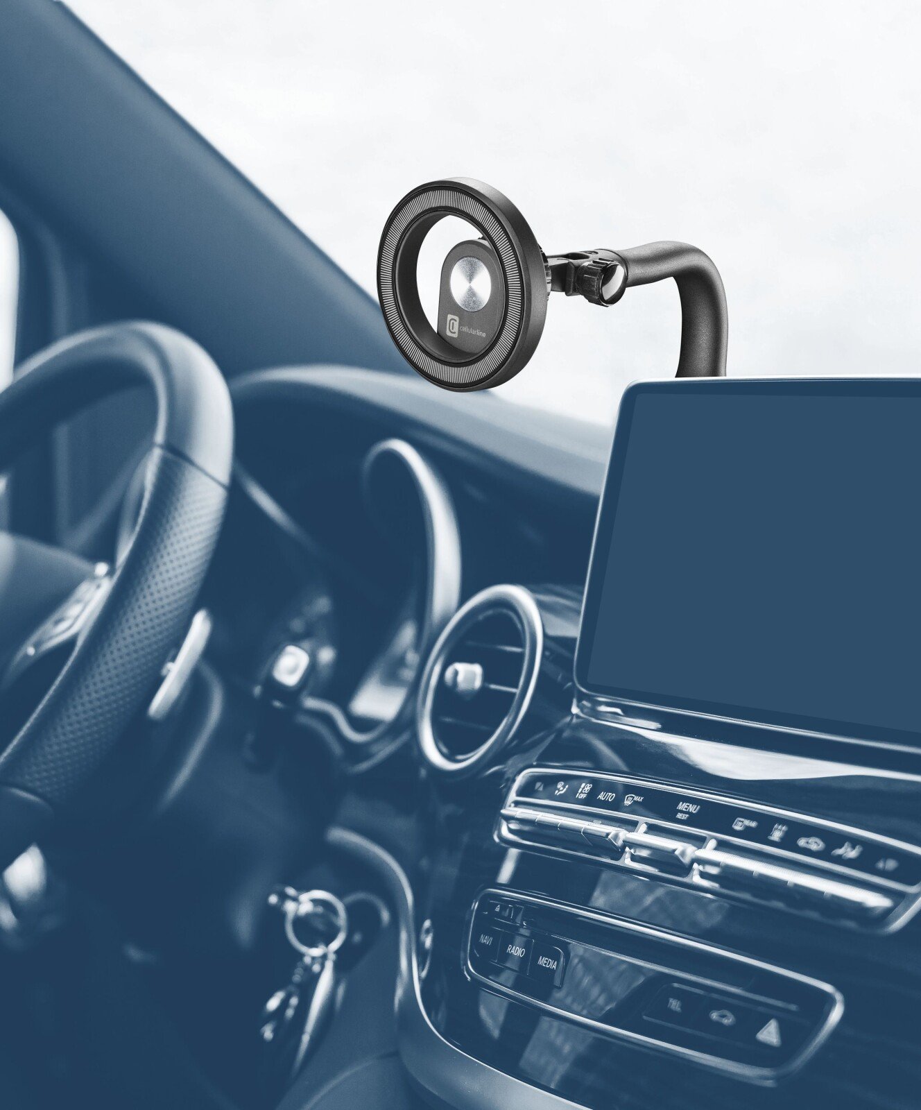 Suport Auto Cellularline MagSafe MAGSFHOLDERSCREENK Negru thumb