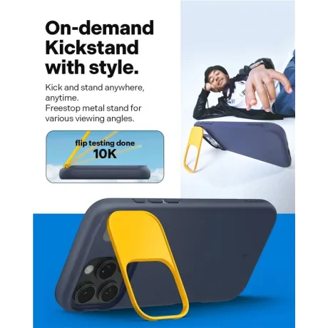 Husa Spigen Caseology Nano Pop MagSafe Kickstand pentru iPhone 16 Pro Max, Bleumarin