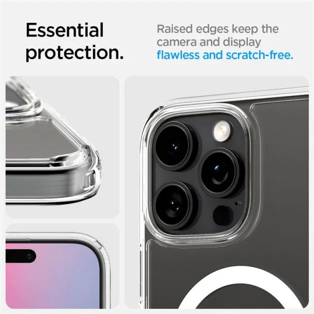 Husa hard Spigen Ultra Hybrid T MagSafe pentru iPhone 16 Pro Max, Alb