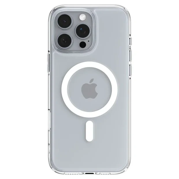 Husa hard Spigen Ultra Hybrid T MagSafe pentru iPhone 16 Pro Max, Alb