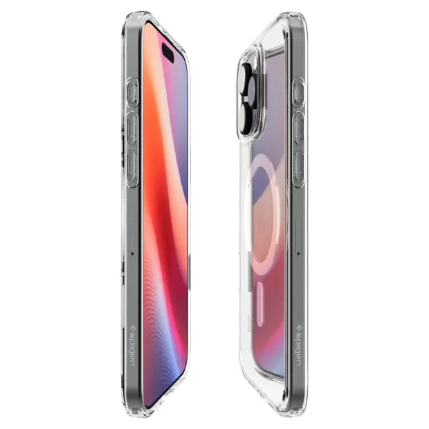 Husa hard Spigen Ultra Hybrid T MagSafe pentru iPhone 16 Pro Max, Alb