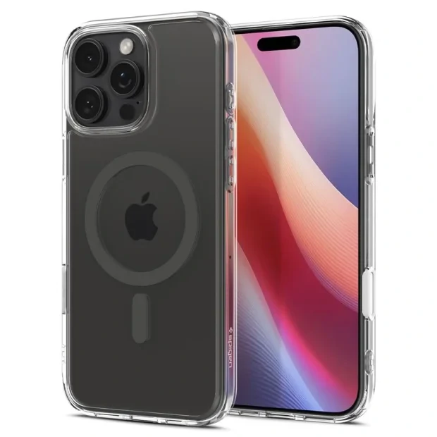 Husa hard Spigen Ultra Hybrid T MagSafe pentru iPhone 16 Pro, Grafit