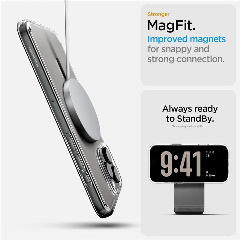 Husa hard Spigen Ultra Hybrid T MagSafe pentru iPhone 16 Pro, Grafit thumb