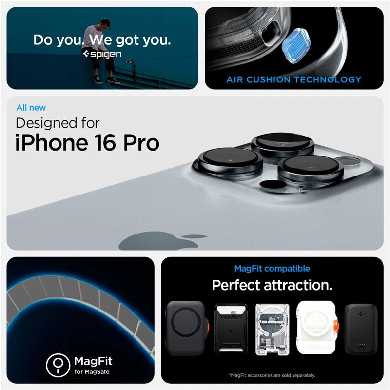 Husa hard Spigen Ultra Hybrid T MagSafe pentru iPhone 16 Pro, Grafit thumb